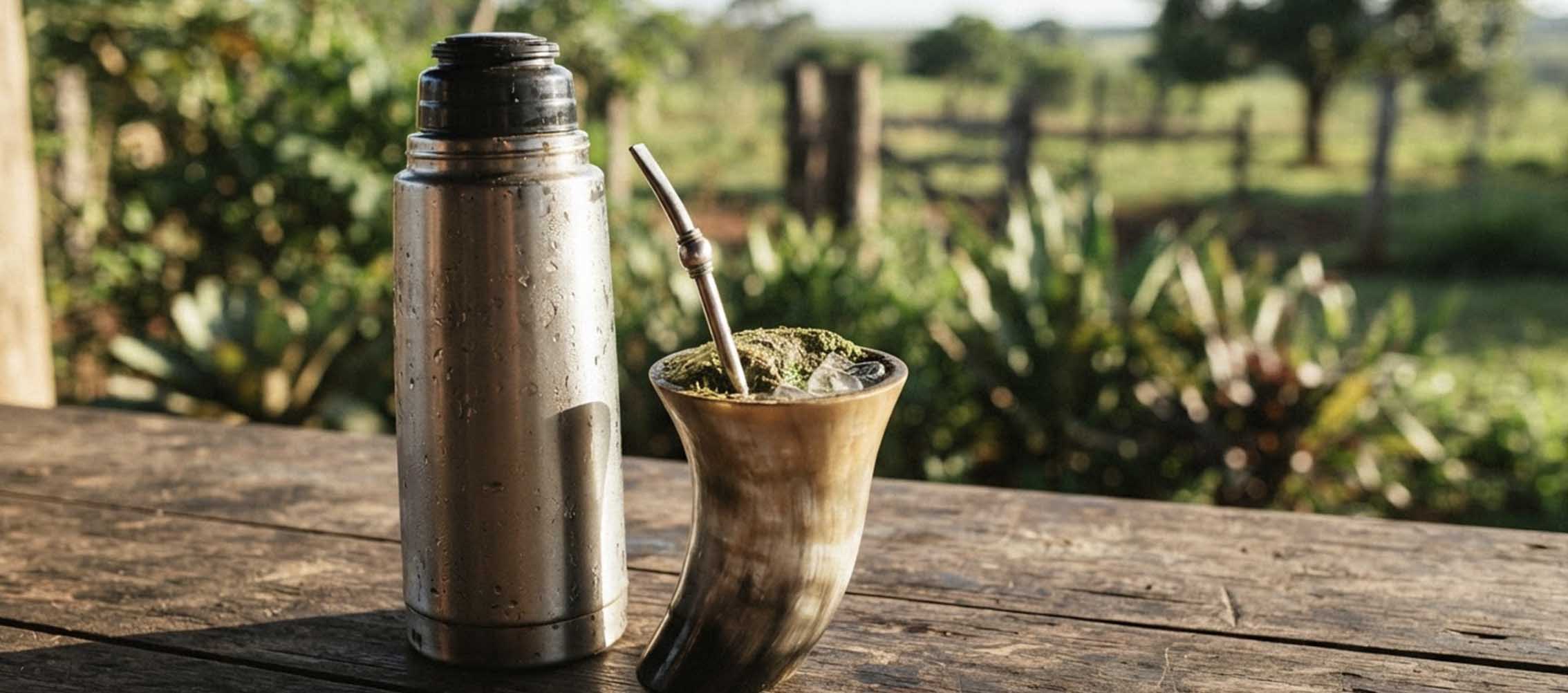 Roda de tereré entre amigos em Mato Grosso do Sul, representando a tradição e a cultura sul-mato-grossense.